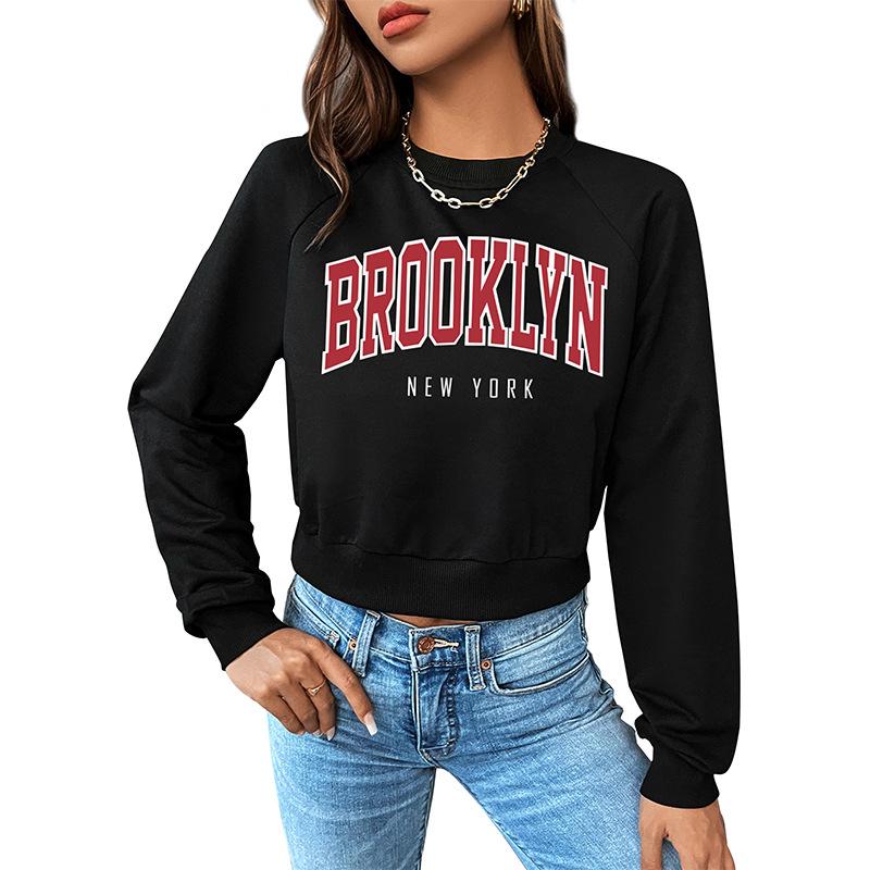 Повседневный комфорт и универсальность женская толстовка с длинным рукавом с надписью осень для женщин