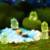 6Pcs Mini Specter Figurine Glowing Alien Ornament Micro Landscape Dollhouse Toy