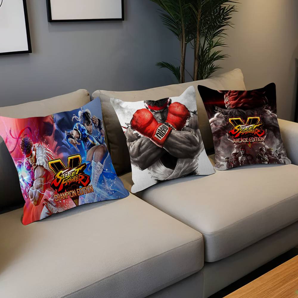 Game S-Street-F-Fighter Maple Design Cushion Cover Happy Autumn Harvest Decor Holiday Decorati Pillow Cover