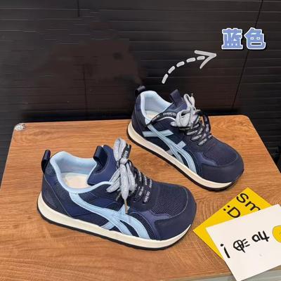 Контрастная цветовая вставка, немецкие тренировочные туфли женские 2025 новые сетчатые дышащие удобные легкие повседневные туфли Форреста Гампа