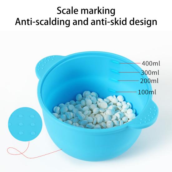Силиконовый подогреватель воска с ручкой, антипригарный восковой горшок, чаша для удаления волос, нагреватель расплава воска, нагревательная машина, замена контейнера