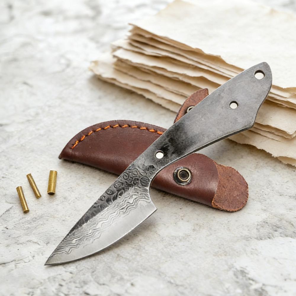 Универсальный заготовка лезвия из дамасской стали для DIY, полуфабрикат для изготовления ручного маленького прямого ножа для фруктов