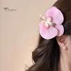 Artificial Moth Orchids Hair Clip Bohemia Hawaiian Faux Pearl Simulated Flower Duckbilled Clamp Hairpin Hair Barrette Women Hair Accessories Headwear