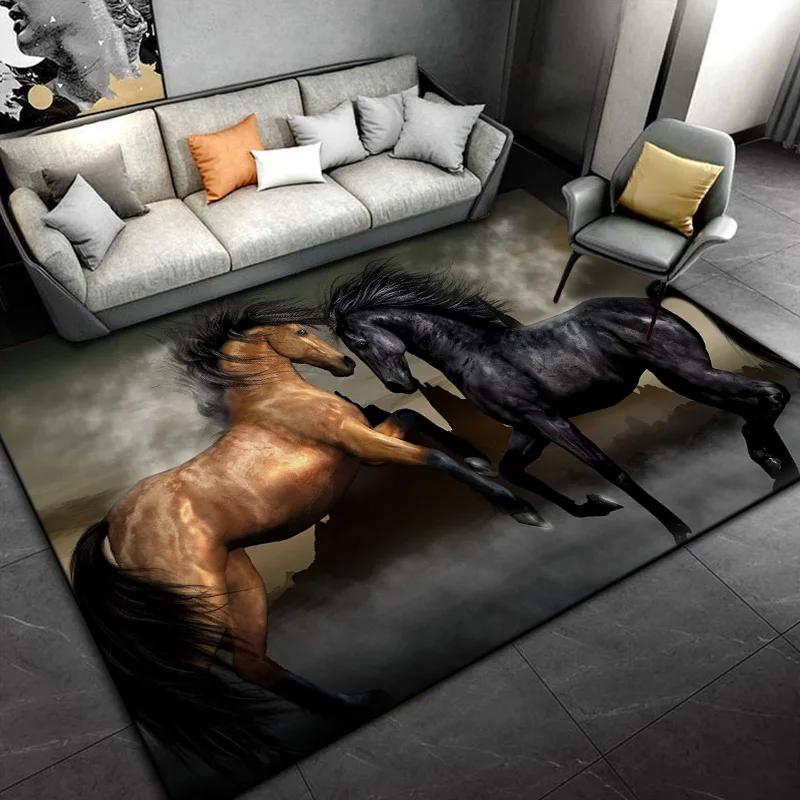 Лошадь Pentium Художественный принт Ковер Ковер для детской игровой комнаты Ковер для гостиной Спальни Противоскользящий Дверной коврик подарок на день рождения sonic