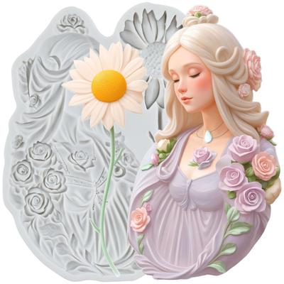 Богиня Силиконовые Формы Подсолнух Форма для Фондана Инструменты для Украшения Торта Топпер для Капкейка Шоколадные Конфеты Ремесло Мастика Полимерная Глина