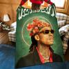 Музыкальный W-Wiz K-Khalifa Плед из фланели, подходит для диванов, кроватей, офисов, путешествий, туристических стульев