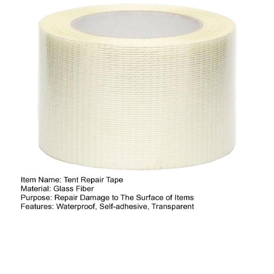 Waterproof RV Awning Repair Tape Strong Adhesion Tent Repair Tape Transparent Boat Covers Repair Patch Kit