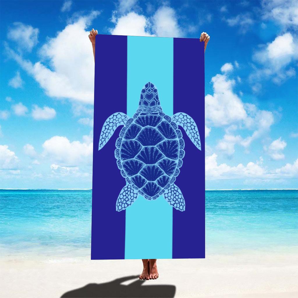Microfiber Printed Beach Towels, Double-Sided Velvet Quick-Drying Beach Towels, Beach Swimming Beach Towels