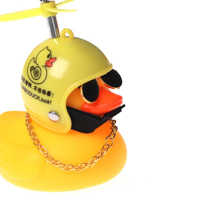 Car Bicycle Decorate Lovely Small Yellow Duck With Sound Helmet Outdoor Sports