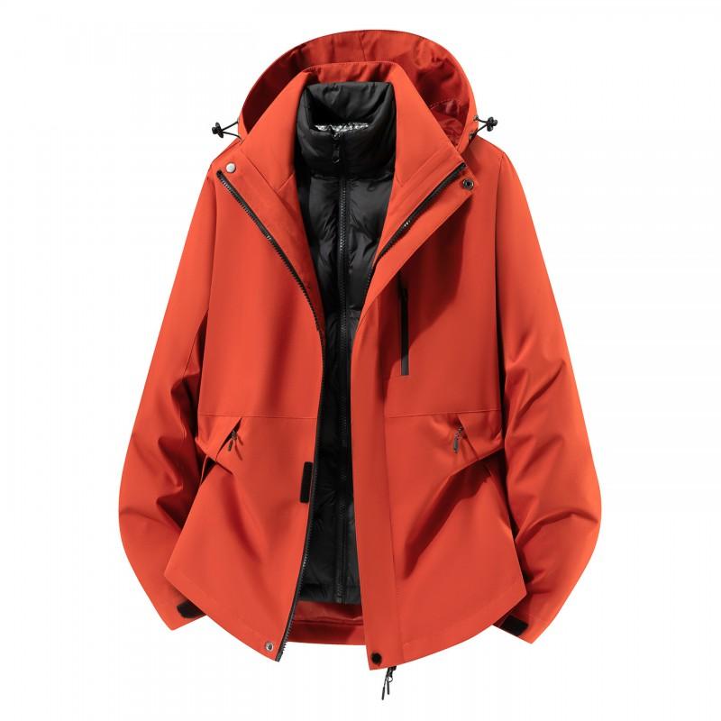 Mens Womens 3-in-1 Waterproof Windproof Hiking Jacket With Fleece Liner Outdoor Trekking Camping Fall Winter