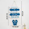 Beach Flop Wall Ornament, 19.5x47cm Wood Door Porch Hanging Decoration, Home Decor