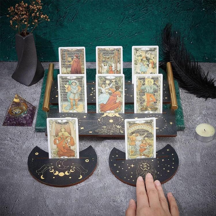 Moon Phases Tarot Altar Stand Holder Witchcraft Supplies Wood Tarot Stand Holder
