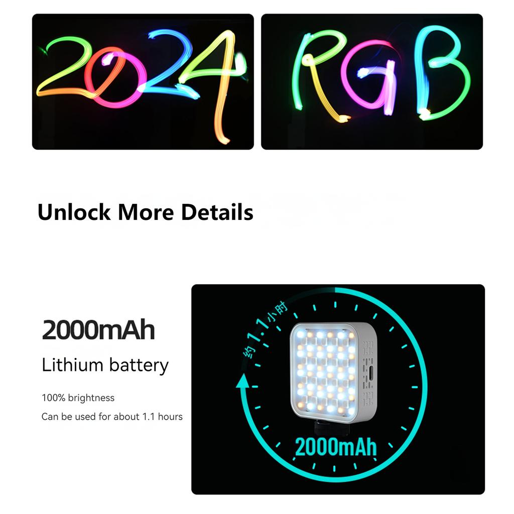 YONGNUO YN60RGB II 6W Pocket Led Light RGB Video Lamp Mini Photography Light with 1/4in Screw Hole