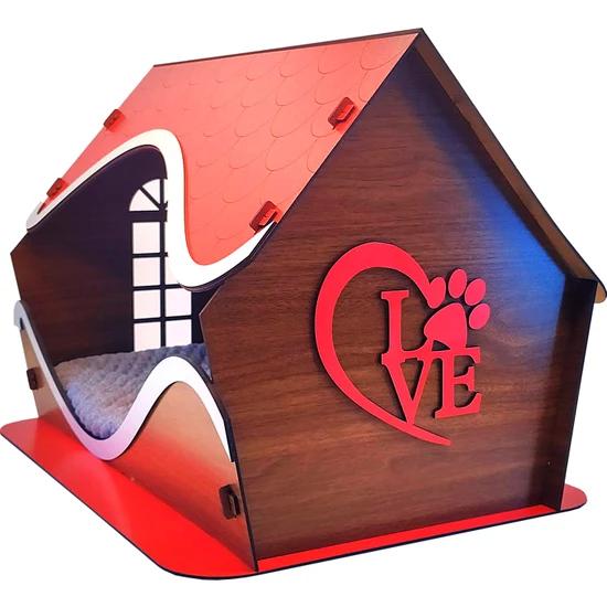 Дом для кошек и домик для собак портативный, деревянный 3 мм МДФ