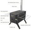 Outdoor Camp Tent Firewood Stove Portable Wood Burning Stove Multifunctional Firewood Burner with Detachable Chimney