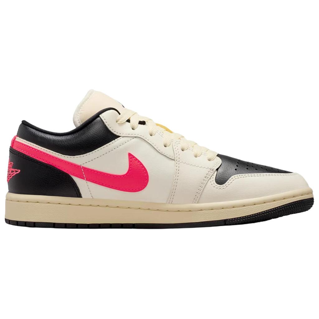 Женские кроссовки Air Jordan 1 Low Pale Ivory Black Muslin Кремовые Розовые DC0774-107