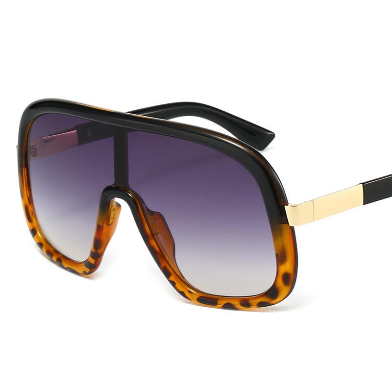 European and American large-frame sunglasses women's ins hot-selling fashion eye protection sunglasses men's one-piece windproof sunshade glasses tide
