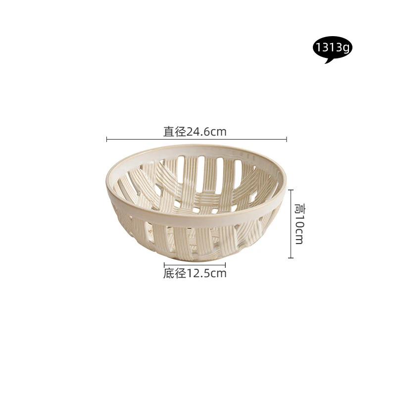 Керамический поднос для фруктов, корзина для фруктов, чаша для орехов, журнальные столики для гостиной, поднос для хранения сладостей, кухонная посуда