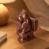 Fun Daily Surprise Gifts 3D Printed Hippopotamus Toilet Figurine, Funny Reading Bathroom Decor, Creative Hippo Niche Goodies on Statue for Home