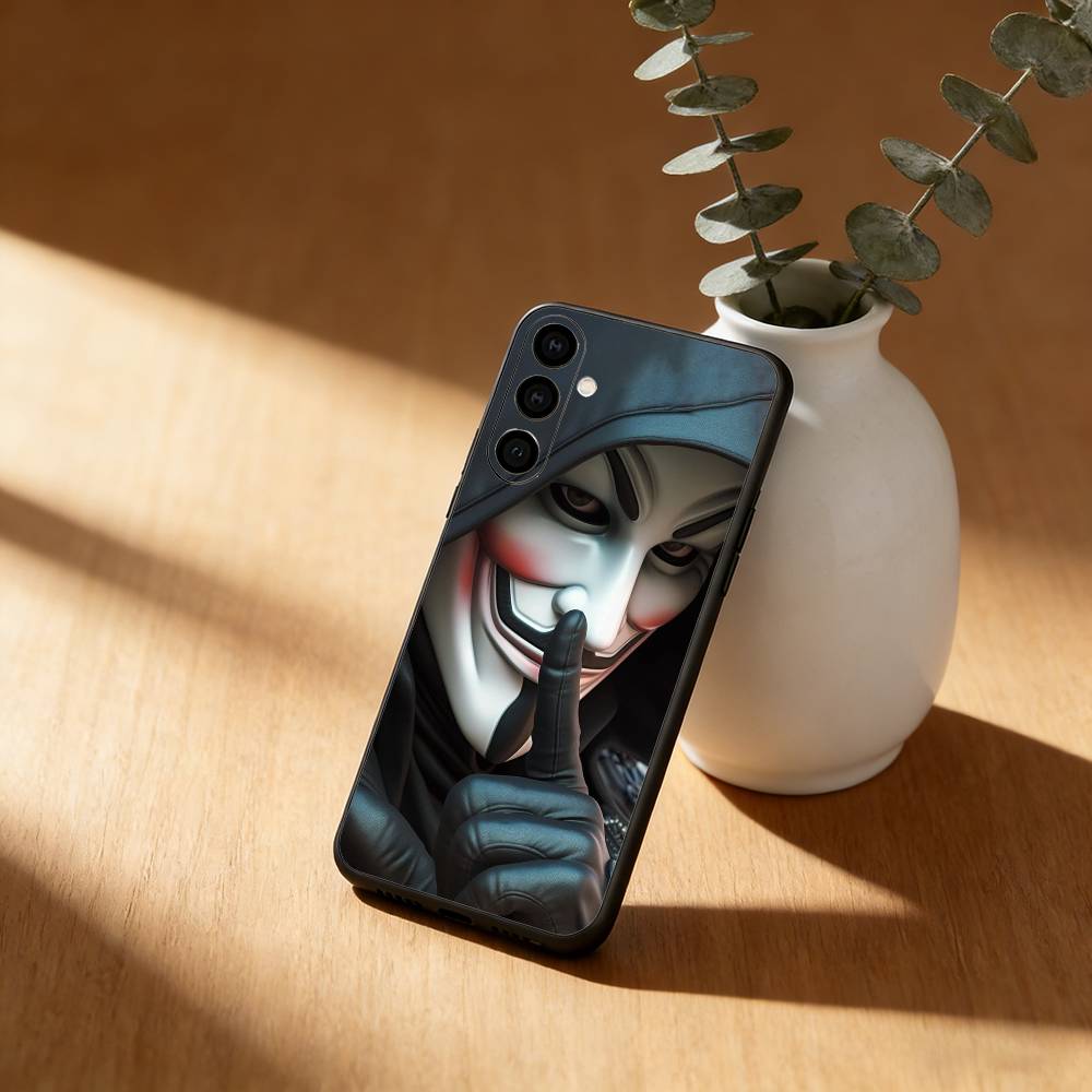 Чехол для телефона A-Anonymous Hacker для Samsung Galaxy A91,80,73,72 ,71,53,52,32 ,31,22,21s,20, Мягкий черный чехол