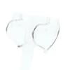 TIFFANY&Co. Pierce Open Heart Hoop Earrings Silver 925 Women Used