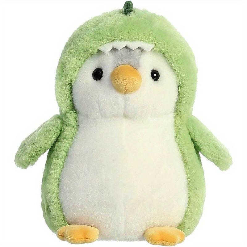 Cute Transforming Penguin Plush Toy In Dinosaur Costume 7.87 Inches Soft Stuffed Animal Home Decor Accent Gift for Friends