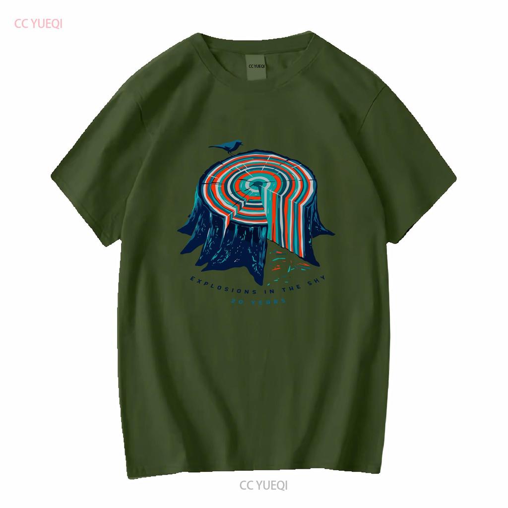 Explosions in the Sky 20 Years Anniversary T Shirt Size Large long sleeves vintage Washed homme Comfortable fashion