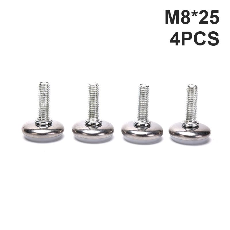 4шт M6 M8 15/20/25 мм Регулируемые стальные ножки для мебели Противоскользящее основание стола
