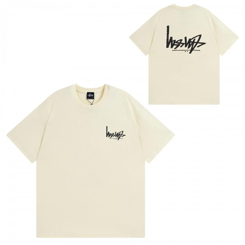 Short Sleeve T Shirt Couples Streetwear Casual Tee Letter Print Loose Fit Breathable