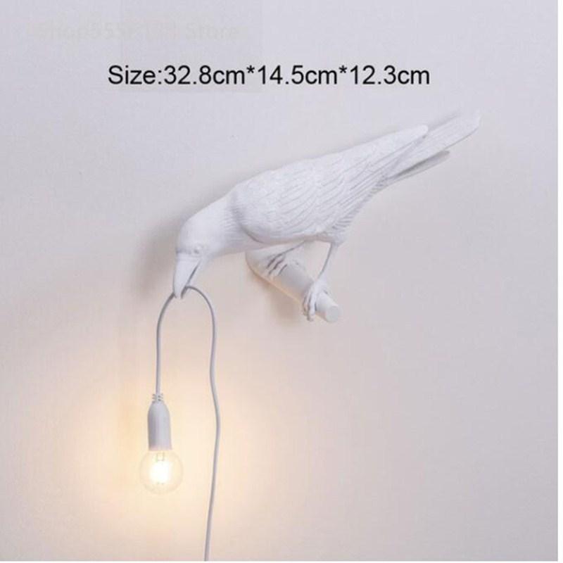 Настольная лампа в виде птицы Современная смоляная настольная лампа в виде вороны для гостиной, спальни, настенный светильник, домашний декор KTY