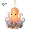 Holiday Celebration Gifts Ocean Theme Christmas Ornaments, 2D Flat Acrylic Hanging Decor with Sea Animal Elegant Tree Accessories Designs, Decorations