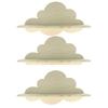 3 Wooden Cloud Shelves 39 Cm