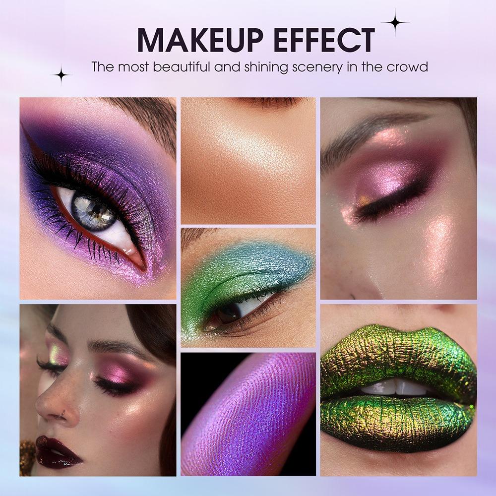 Langmanni Новые перламутровые сверкающие жидкие тени для век, десять цветов, одна упаковка теней для век-хамелеона