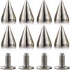 200PCS Cone Studs and Spikes 9.5x7mm Punk Spikes Studs Metal Spikes Rivet for Clothing Leather Jackets DIY Bracelet