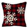 Festive Christmas Cushion Cover Featuring Adorable Reindeer And Snowflakes Design