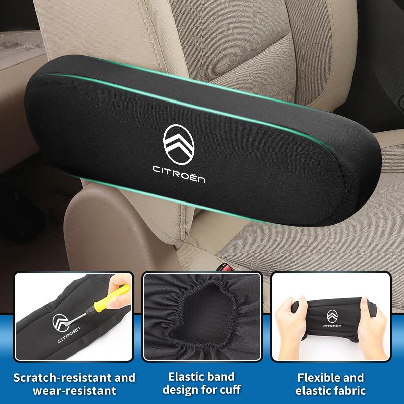 TCJH7 Fabric Car Seat Armrest Cover Breathable Cloth For Citroen C4 C3 C5 C1 C2 Berlingo Celysee Cactus Picasso Aircross Grand