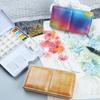 Empty Folding Iron Case Foldable Watercolor Paint Box Portable Art Supplies Box  Watercolor Paint