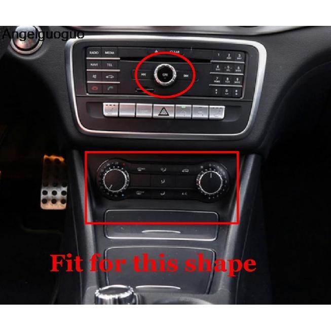 Car Styling For Mercedes Benz A B C E Class GLK GLA CLA GLE ML GL AMG Air Conditioning Volume Knob Decoration Cover Sticker