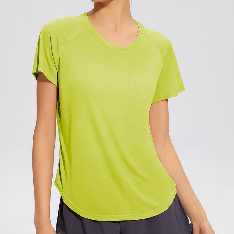 Women's Breathable Quick-Dry Mesh Short Sleeve Yoga Top – Loose Fit Fitness Training T-Shirt