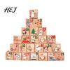 Holiday Tabletop Ornament 24 Pcs DIY Christmas Advent Calendar Boxes, Days Countdown Gift Box, Party Favor Containers Empty Cardboard Number