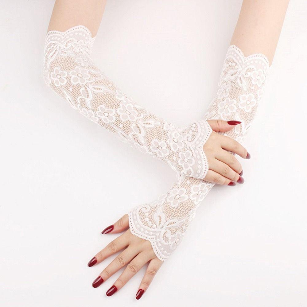 Летние ажурные тонкие перчатки без пальцев, нарукавники, митенки, перчатки для велоспорта