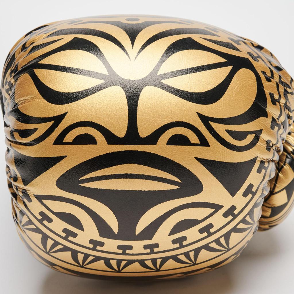 LEONE 1947 боксерские перчатки унисекс из искусственной кожи с внешней накладкой из полиуретана, застежка-липучка GN329 [HAKA] (12oz) Золотой/черный [Оригинальный продукт]