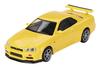 MINI GT 1/64 Nissan Skyline GT-R R34 V Spec Lighting Yellow (Right Handle) Finished Product