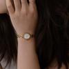 Luxury Gold Women's Watch with Opal Dial Diamond Bezel High Quality Quartz Movement Elegant Ladies Wristwatch