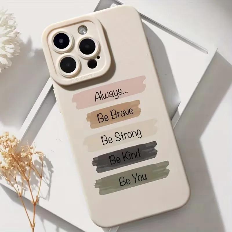 Вдохновляющая цитата Мягкий чехол из ТПУ для iPhone 17 AIR 16 15 14 13 12 11 PRO MAX XS XR 7 8 PLUS Защитная крышка с защитой камеры в стиле Y2K