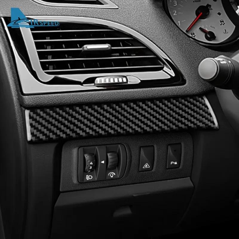 Настоящая мягкая наклейка из углеродного волокна для Renault Fluence Megane RS 2009 2010 2011 2012 2013 2014 LHD RHD Панель приборов Декоративная полоса