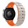 Scale Texture Two‑Tone Magnetic Silicone Watch Band 18/20/22mm Flat End Quick Release Strap for Huawei Samsung Xiaomi Garmin