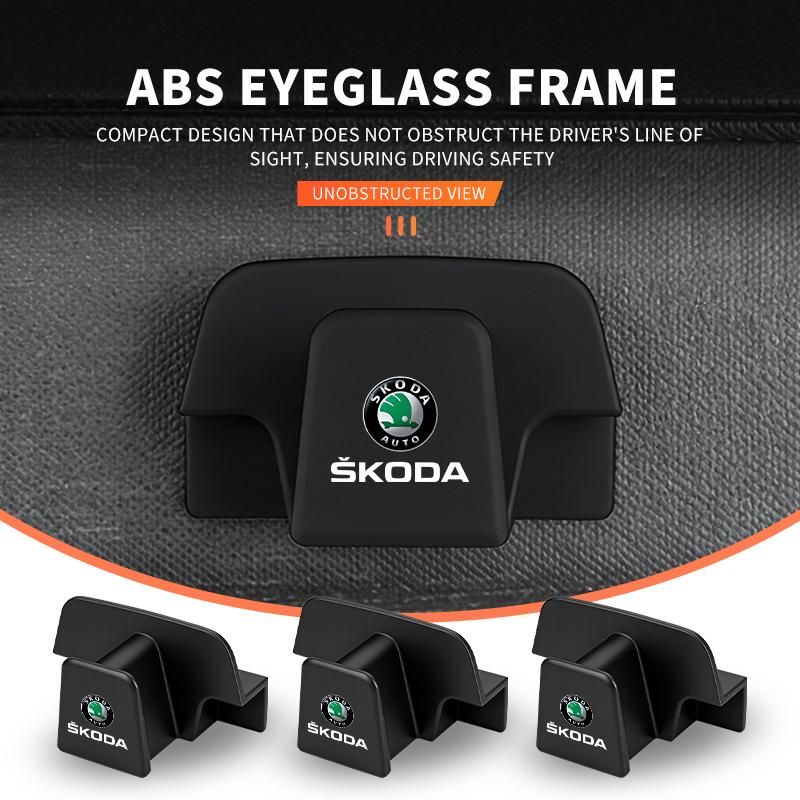 For Skoda Car Sun Visor Sunglasses Holder Eyeglasses Clips Accessories Octavia Superb RAPID FABIA KAMIQ KAROQ KODIAQ YETI fwx433