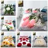 Modern Romantic Style Bedding Set Flower Quilt Cover Sheet/double Bed Full-size Bedspread Set Washable Comfortable Home Decoration