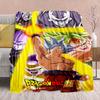 Фланелевое одеяло из аниме Dragon Ball - Мягкое, теплое, идеально подходит для дивана, постельного белья, кемпинга, путешествий, офиса, домашнего декора -QJY